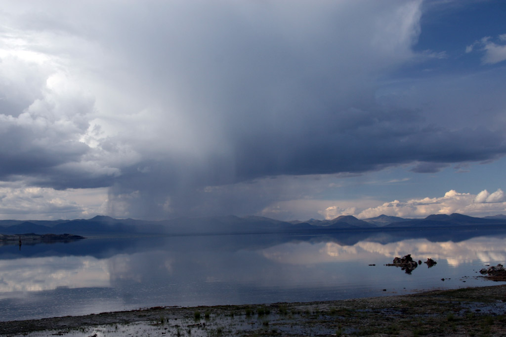 Storm gathering above Mono Lake