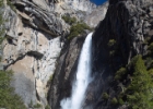 M79A1776-1  Lower part of Yosemite Falls. Note the size of the two hikers...